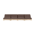 Tobin 160" Brown Chenille Fabric Upholstered 4pc. Modular Sofa - S4B