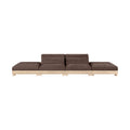 Tobin 160" Brown Chenille Fabric Upholstered 4pc. Modular Sofa - S4C