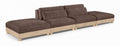 Tobin 160" Brown Chenille Fabric Upholstered 4pc. Modular Sofa - S4C
