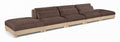 Tobin 200" Chenille Fabric Upholstered 5pc. Modular Sofa