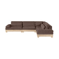 Tobin 127.75" Chenille Fabric Upholstered 4pc. Modular Sectional