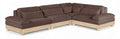 Tobin 127.75" Chenille Fabric Upholstered 4pc. Modular Sectional