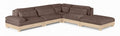 Tobin 120" Brown Chenille Fabric Upholstered 5pc. Modular Sectional - Sec5A