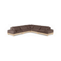 Tobin 127.75" Brown Chenille Fabric Upholstered 5pc. Modular Sectional - Sec5B