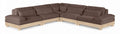 Tobin 127.75" Brown Chenille Fabric Upholstered 5pc. Modular Sectional - Sec5B
