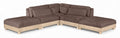Tobin 120" Brown Chenille Fabric Upholstered 5pc. Modular Sectional - Sec5C