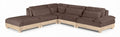 Tobin 127.75" Brown Chenille Fabric Upholstered 5pc. Modular Sectional - Sec5D