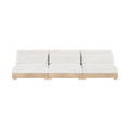Tobin 120" Cream Chenille Fabric Upholstered 3pc. Modular Sofa - S3B