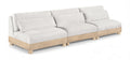 Tobin 120" Cream Chenille Fabric Upholstered 3pc. Modular Sofa - S3B