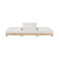 Tobin 120" Cream Chenille Fabric Upholstered 3pc. Modular Sofa - S3C
