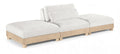 Tobin 120" Cream Chenille Fabric Upholstered 3pc. Modular Sofa - S3C