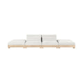 Tobin 160" Cream Chenille Fabric Upholstered 4pc. Modular Sofa - S4C
