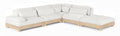 Tobin 120" Cream Chenille Fabric Upholstered 5pc. Modular Sectional - Sec5A