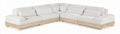 Tobin 127.75" Cream Chenille Fabric Upholstered 5pc. Modular Sectional - Sec5B