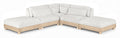 Tobin 120" Cream Chenille Fabric Upholstered 5pc. Modular Sectional - Sec5C
