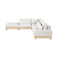 Tobin 127.75" Cream Chenille Fabric Upholstered 5pc. Modular Sectional - Sec5D