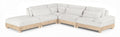 Tobin 127.75" Cream Chenille Fabric Upholstered 5pc. Modular Sectional - Sec5D