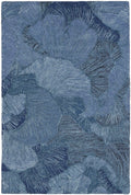 Avra Blue Modern Wool Area Rug