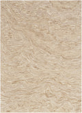 Graceful Taupe Modern Wool Area Rug