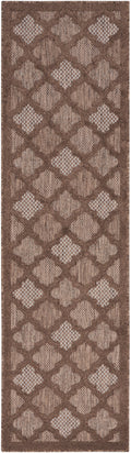 Easy Care Brown Modern Polypropylene Area Rug