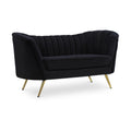 Lourdes 65" Velvet Upholstered Loveseat