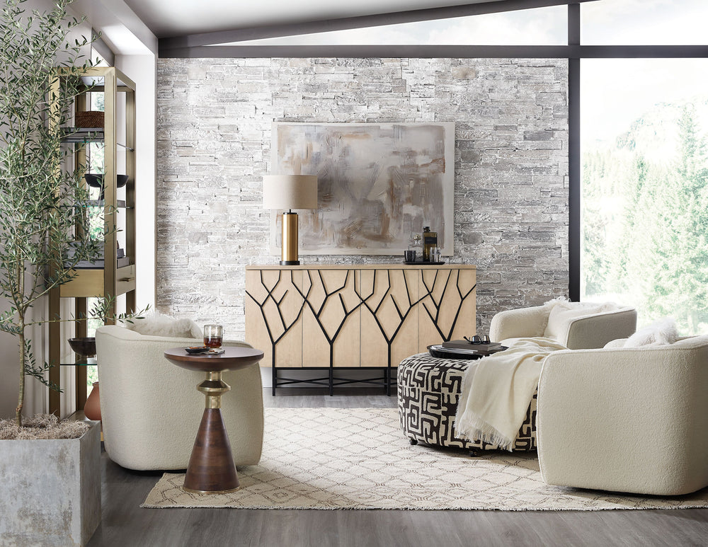 Melange Branched Credenza – Twig Motif Maple Veneers, Modern