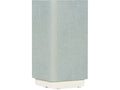 Atlantis Accent Table with Raffia Wrap & Painted Glass Top