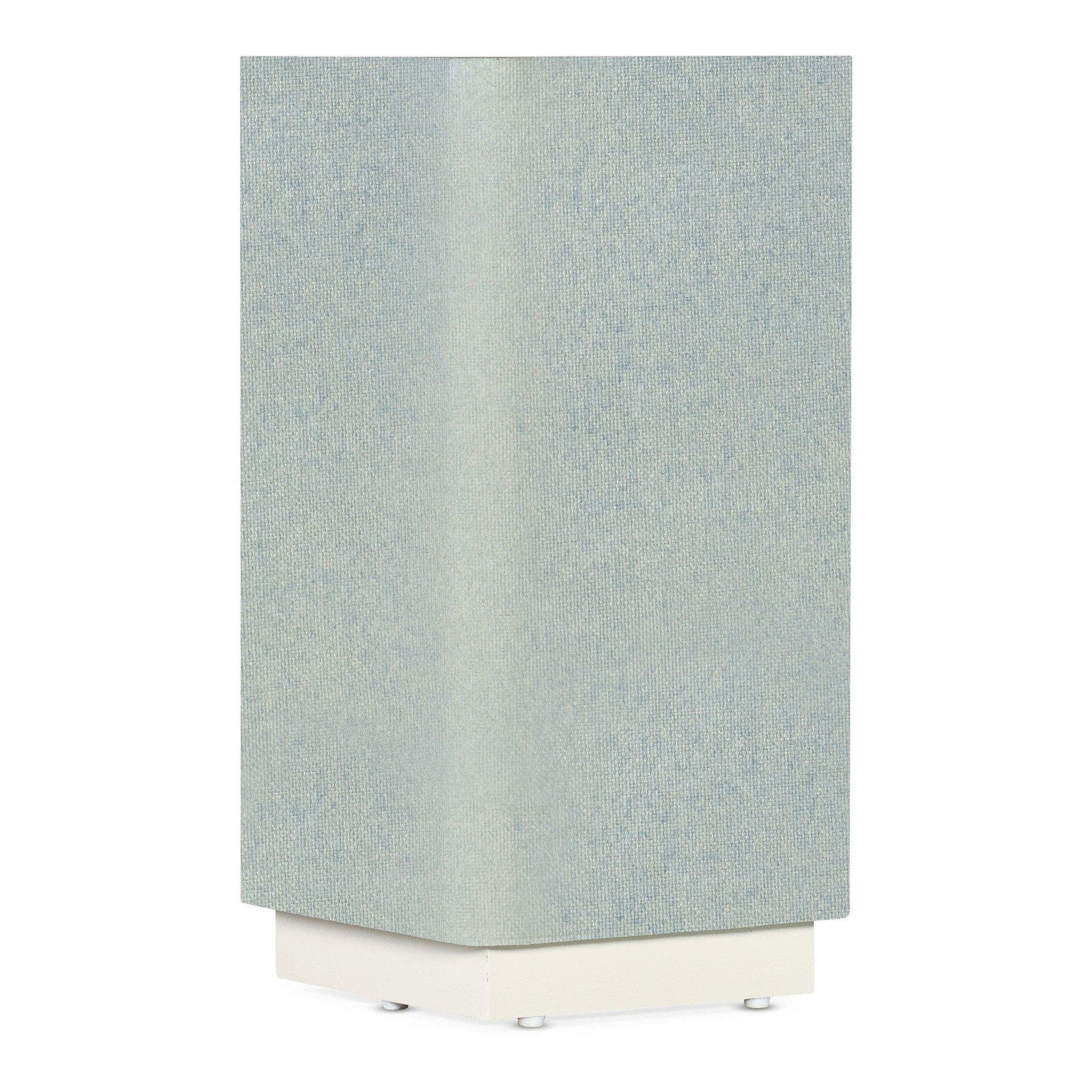Atlantis Accent Table with Raffia Wrap & Painted Glass Top
