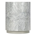 Emile Accent Table – Silver & Gray Burl Veneer