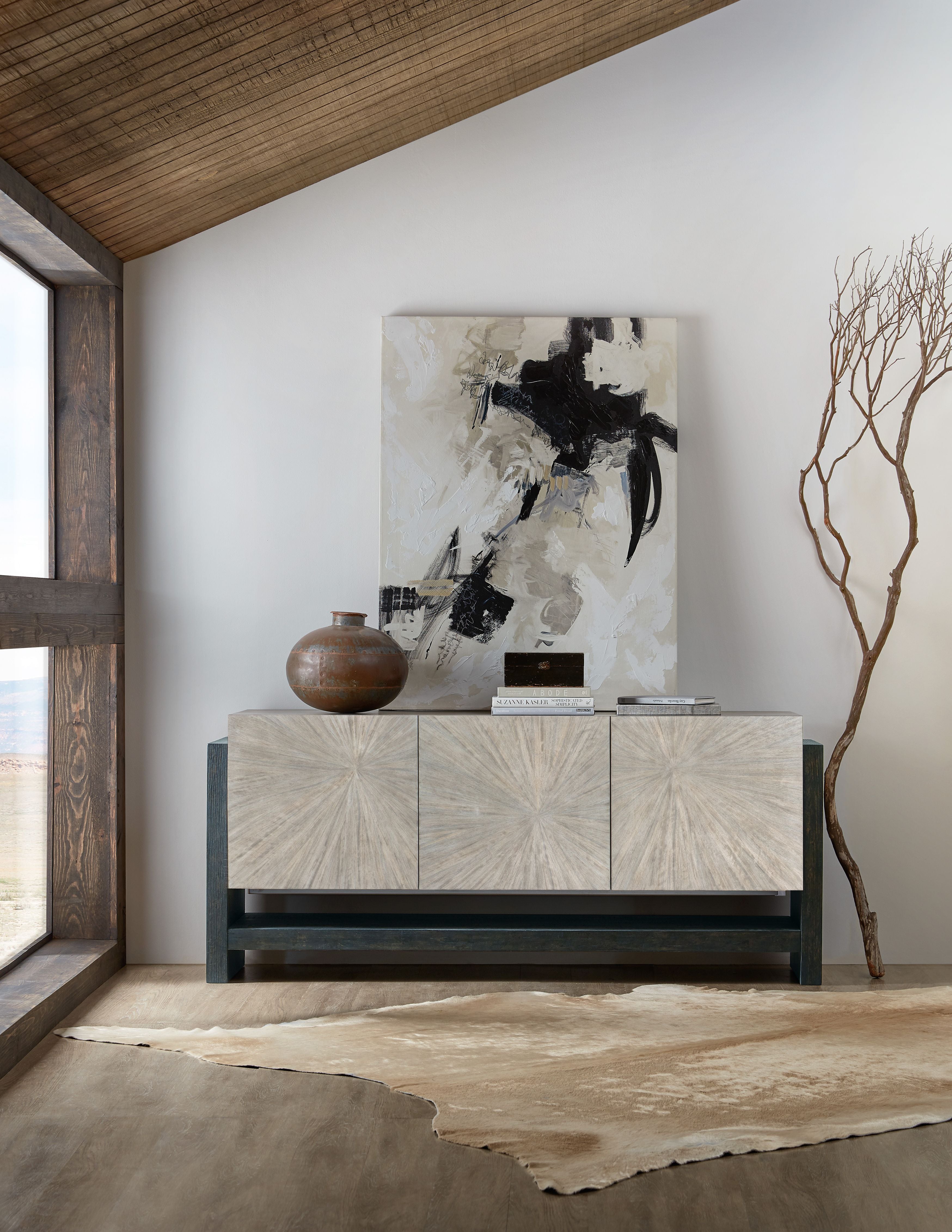Melange Ground Perspective Credenza – Modern Wood Storage