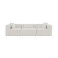 Demetria 108" Fabric Upholstered 3pc. Modular Sofa