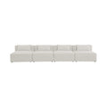 Demetria 144" Fabric Upholstered 4pc. Armless Modular Sofa