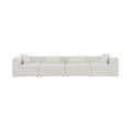 Demetria 144" Fabric Upholstered 4pc. Modular Sofa
