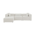 Demetria 108" Cream Fabric Upholstered 4pc. Modular Sectional - Sec4A