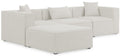 Demetria 108" Cream Fabric Upholstered 4pc. Modular Sectional - Sec4A