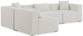 Demetria 108" Cream Fabric Upholstered 4pc. Modular Sectional - Sec4B