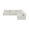 Demetria 108" Cream Fabric Upholstered 5pc. Modular Sectional - Sec5B