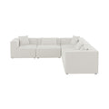 Demetria 108" Cream Fabric Upholstered 5pc. Modular Sectional - Sec5C
