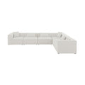 Demetria 144" Cream Fabric Upholstered 6pc. Modular Sectional - Sec6A
