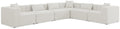 Demetria 144" Cream Fabric Upholstered 6pc. Modular Sectional - Sec6A