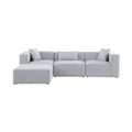 Demetria 108" Grey Fabric Upholstered 4pc. Modular Sectional - Sec4A