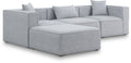 Demetria 108" Grey Fabric Upholstered 4pc. Modular Sectional - Sec4A