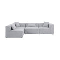 Demetria 108" Grey Fabric Upholstered 4pc. Modular Sectional - Sec4B