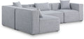Demetria 108" Grey Fabric Upholstered 4pc. Modular Sectional - Sec4B