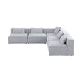 Demetria 108" Grey Fabric Upholstered 5pc. Modular Sectional - Sec5B