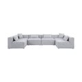 Demetria 144" Grey Fabric Upholstered 6pc. Modular Sectional - Sec6D