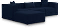 Demetria 108" Navy Fabric Upholstered 4pc. Modular Sectional - Sec4A