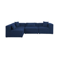 Demetria 108" Navy Fabric Upholstered 4pc. Modular Sectional - Sec4B