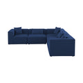 Demetria 108" Navy Fabric Upholstered 5pc. Modular Sectional - Sec5C