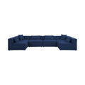 Demetria 144" Navy Fabric Upholstered 6pc. Modular Sectional - Sec6D